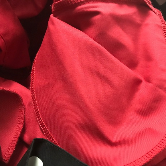 Santo Unisex Denim Jacket Cotton Button Down Red L - Picture 8 of 8